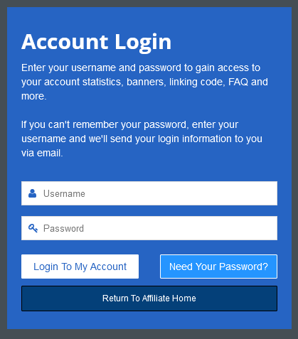 Affiliate Login