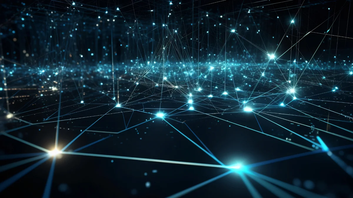 Cybersecurity tools essential for CISOs: CTEM, EASM, and ASM visualized with interconnected data network, showcasing how TRaViS ASM integrates all three for enhanced security.