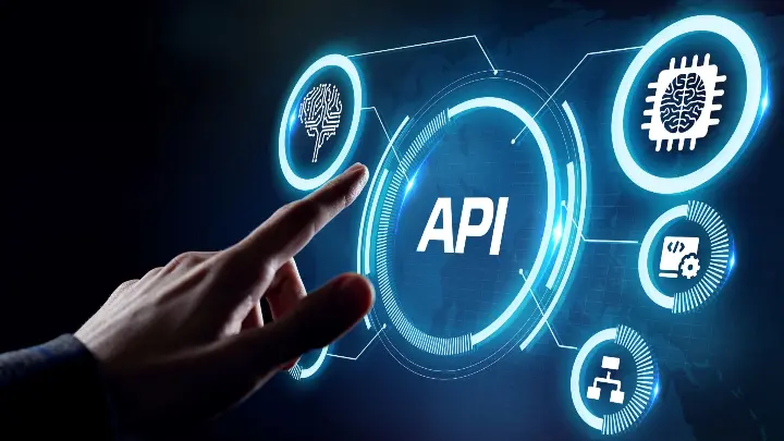 Illustration of API Security Insights with technological icons