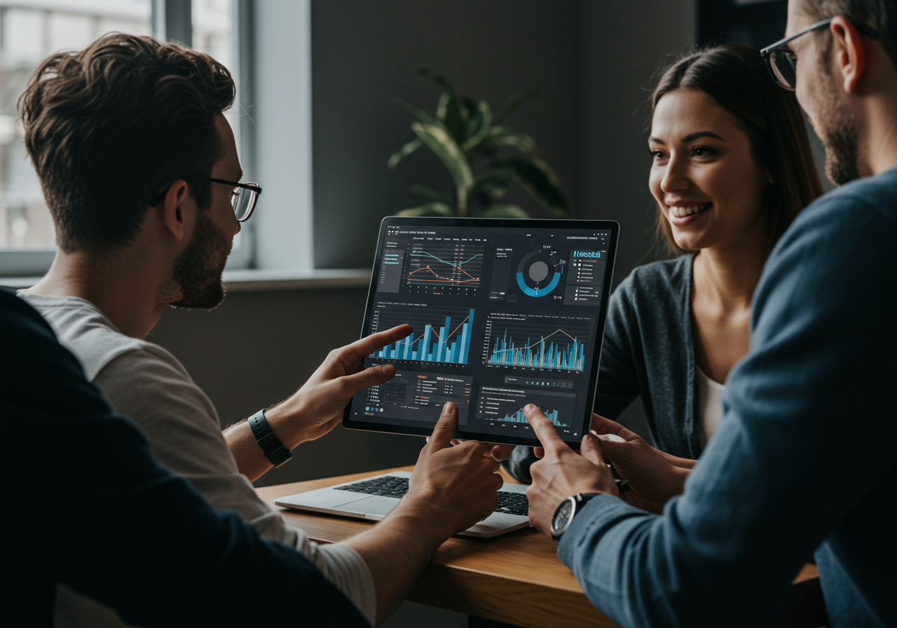 People in an office discussing the growing challenges for mssps and the limitations of traditional security if you don't use TRaViS ASM. TRaViS ASM is a premium saas service.