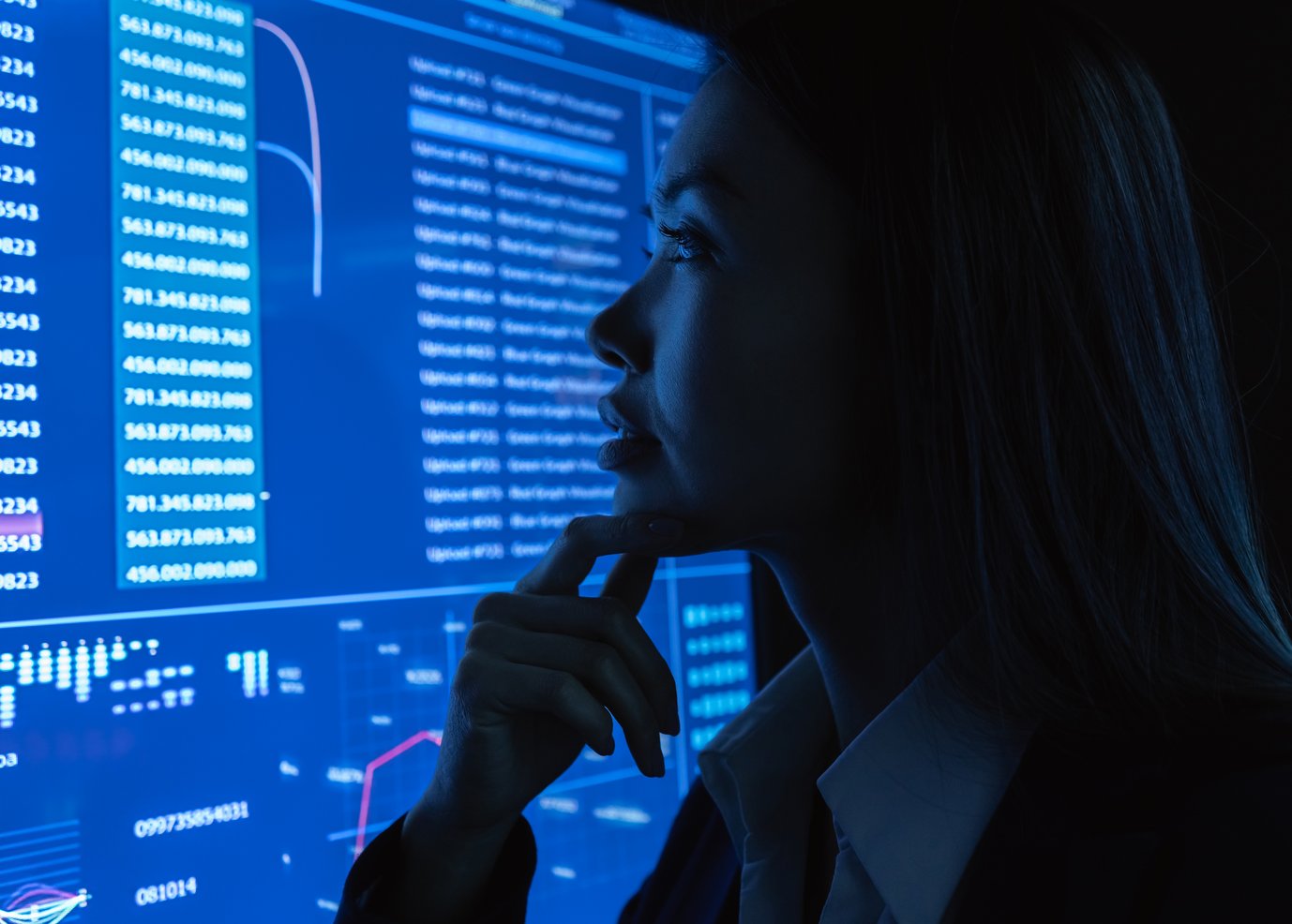 Woman wondering why only eight percent of companies are monitoring their external assets. With saas solution providers like TRaViS ASM monitoring external assets is easy.